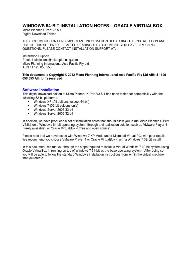Installation PC Virtualbox | PDF | Windows 7 | Microsoft Windows
