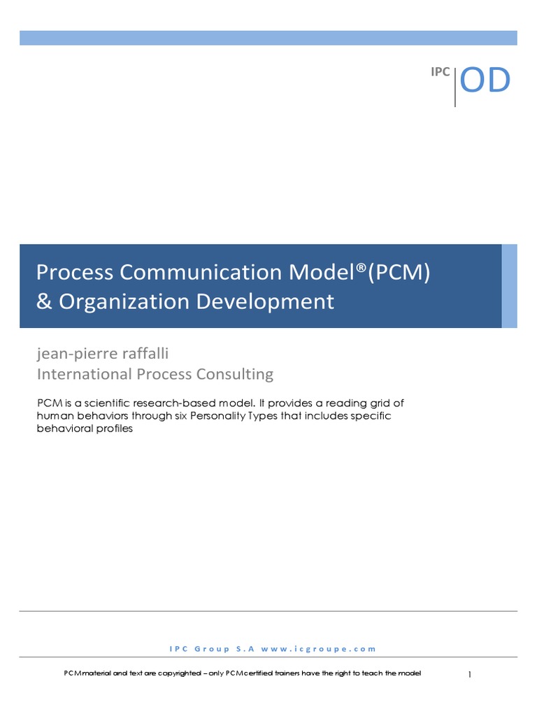 PCM Articol Bun | PDF | Organization Development | Motivation