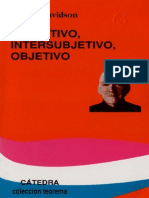 Donald Davidson - Subjetivo Objetivo Intersubjetivo