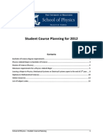 Physics Course Planning 2012