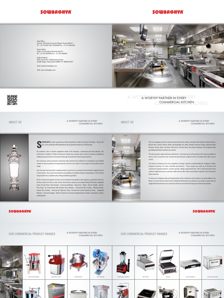 Sowbaghya Commercial Catalogue PDF Kitchen Stove Kitchen
