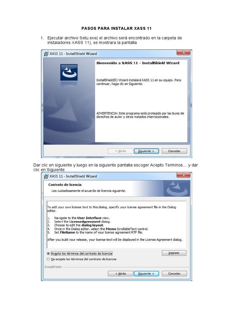 Pasos para Instalar Xass 11 | PDF | Archivo de computadora | Software