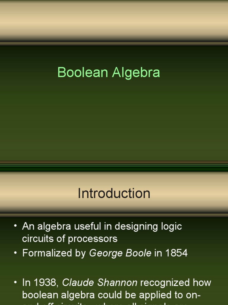 Boolean Algebra | PDF | Logic Gate | Boolean Algebra