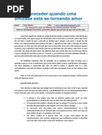 Como Proceder Quando Uma Amizade Está Se Tornando Amor