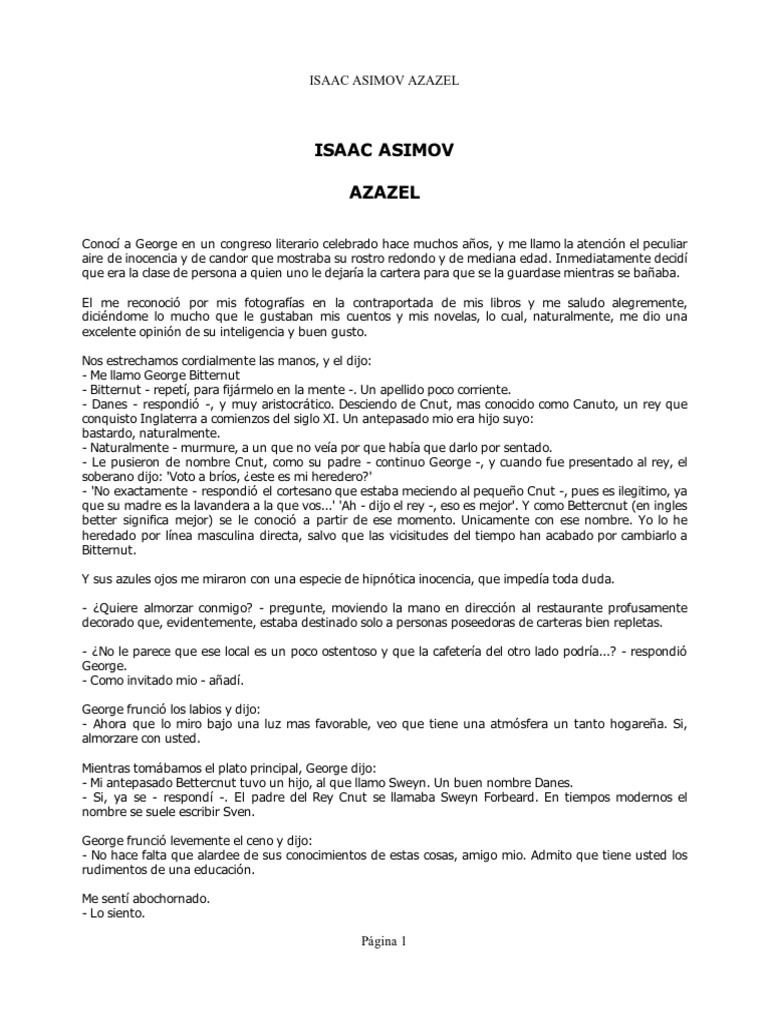 Asimov, Isaac - Azazel | PDF