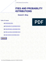 Probabilities and Probability Distributions: Howard C. Berg