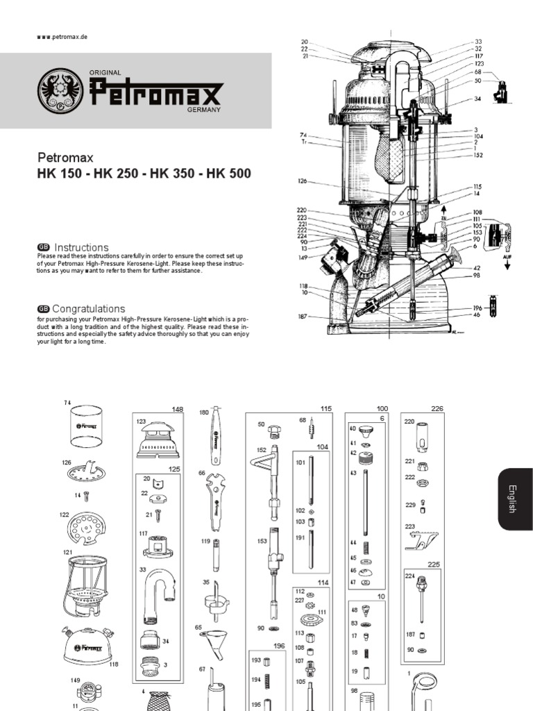 petromax lantern Piston Kerosene