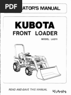 Kubota La211 Loader Parts Manual