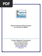 Piping-Progress-Measurement - (In Dia and in Meter)