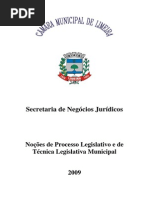 Apostila - Noções de Processo Legislativo e de Técnica Legislativa Municipal