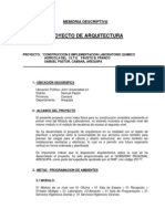 Microsoft Word - Memoria Descriptiva de Arquitectura Proyect