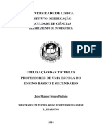 Utilização Das TIC Por Parte Dos Professores de Uma Escola Do Ensino Básico e Secundário