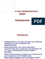 Tulburări Ale Metabolismului Lipidic