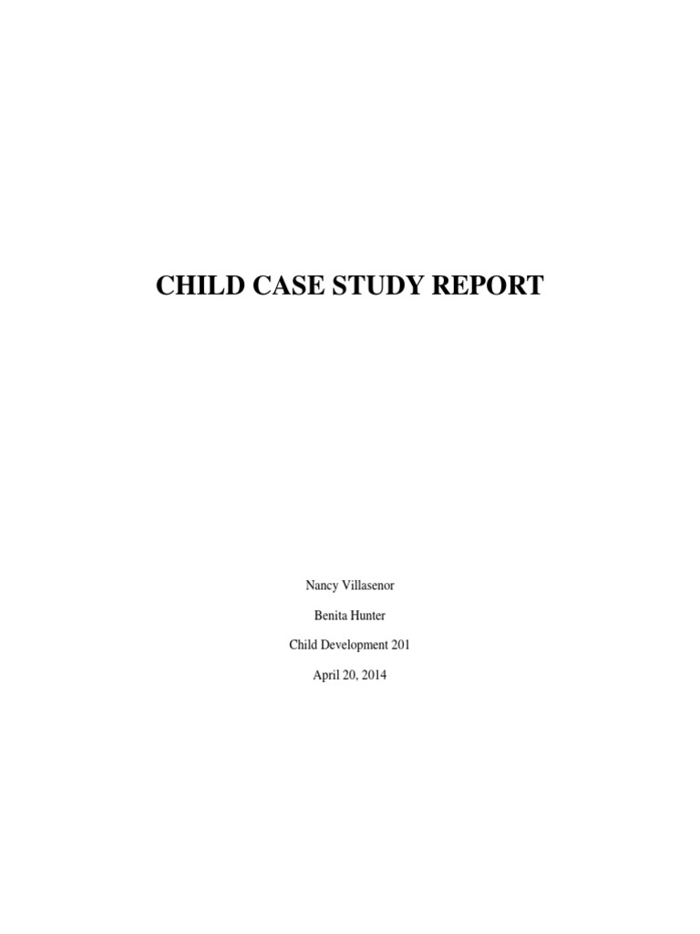 child case study report Language Development Child Development