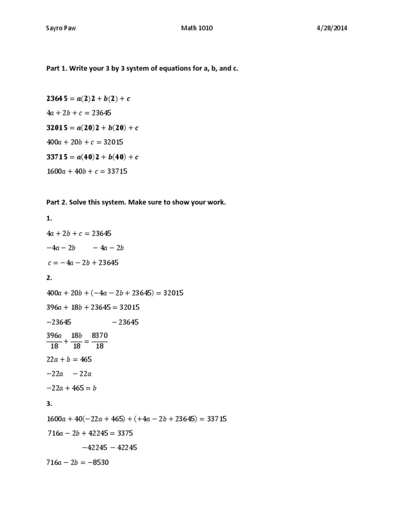 Grade 11 Math System of Equations | PDF | Computers