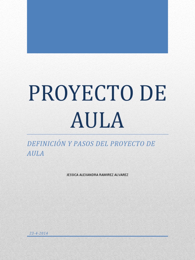 Proyecto de Aula | PDF