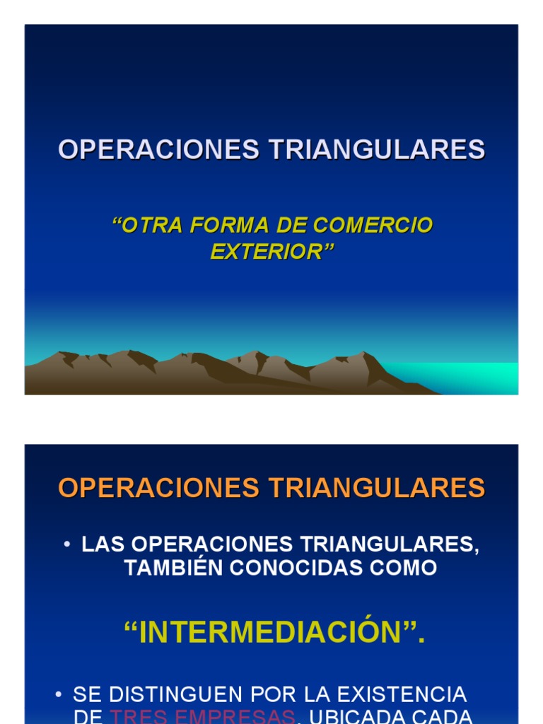 Operaciones Triangulares Iva El comercio internacional