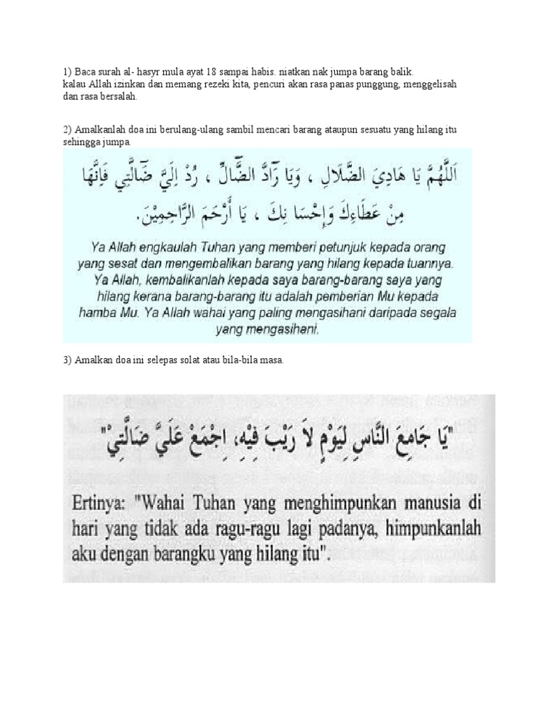 Doa Barang Hilang Pdf