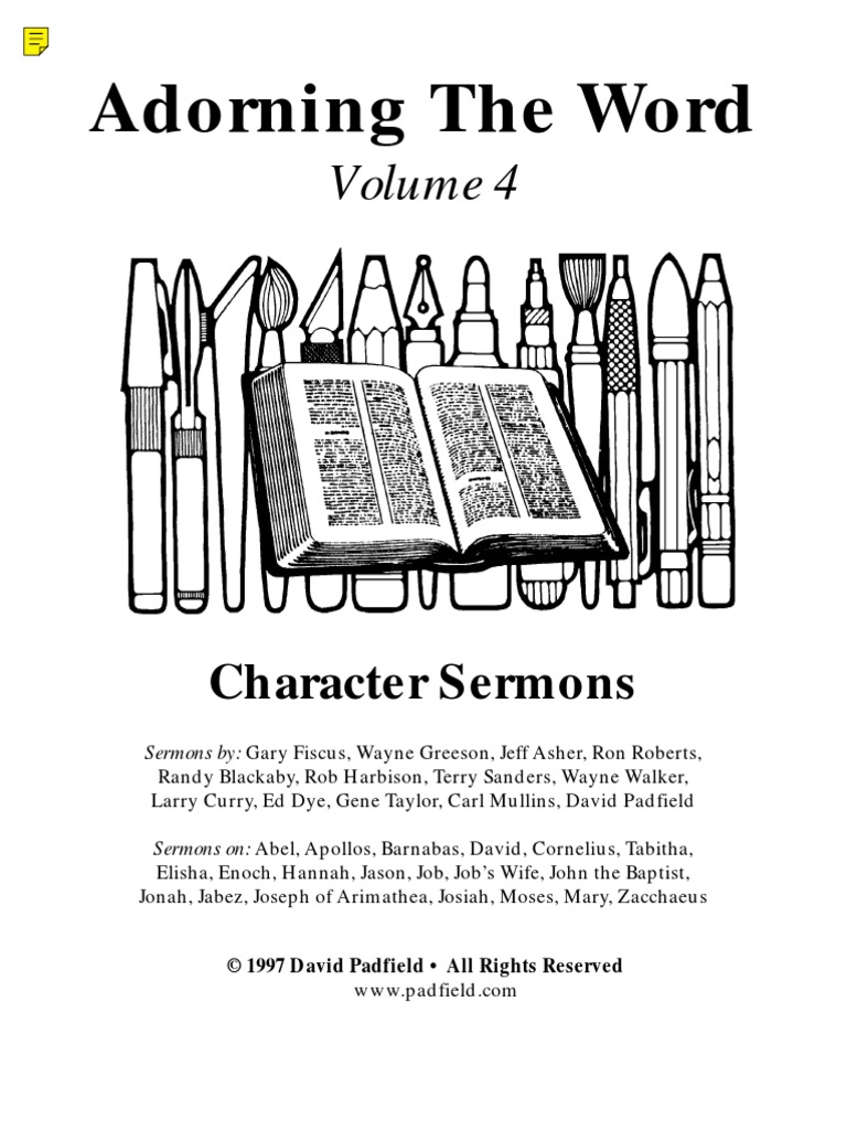 Adorning The Word: Character Sermons | PDF | Acts Of The Apostles | David