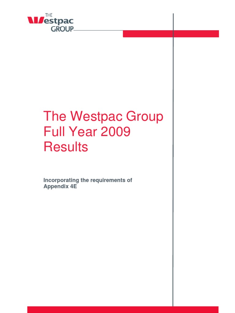 Westpac Full Year Results to Sept 09 Balance Sheet Pro Forma