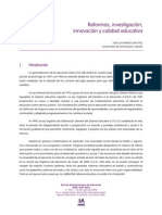 Reformas, Investigación, Innovación y Calidad Educativa PDF