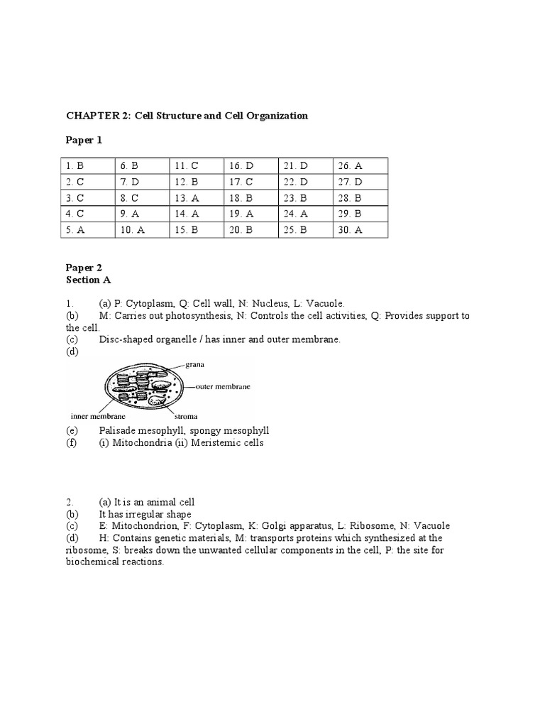 CHAPTER 2 Cell Structure and Cell Organization | PDF | Social Science ...