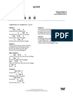 Alive - Guitar Chord Chart