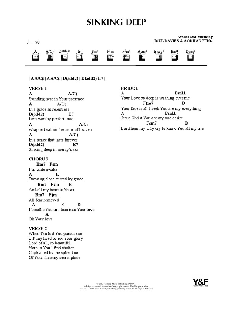 Sinking Deep Guitar Chord Chart