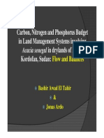C, N and P Budget in Land Management System - PPT