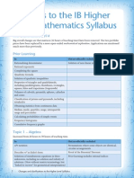 IB Higher Level Syllabus