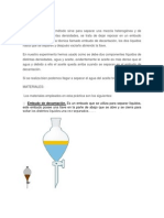 Separación de mezclas heterogéneas mediante decantación (método sencillo