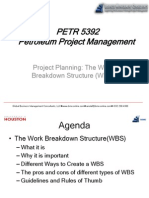 PETR 5392 Project Management WBS