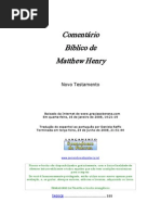 Matthew Henry - Comentário Bíblico NT