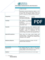 Section 1 - GENERAL: Raw Material and Product Specification: Spe - Prod.0019