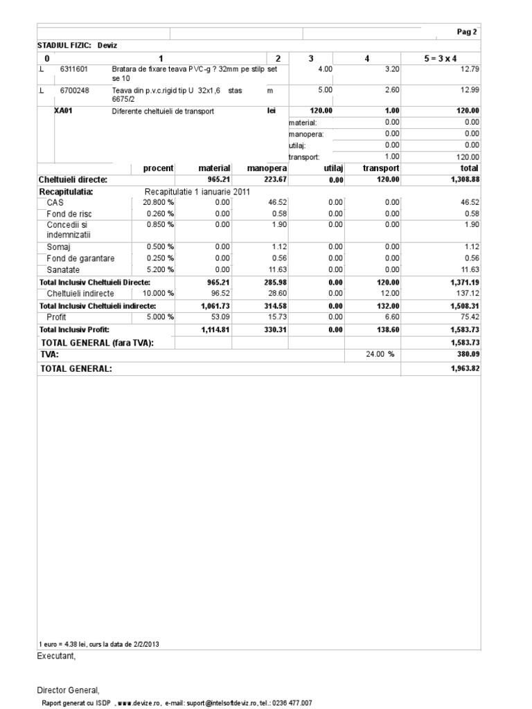 Model de Deviz Intelsoft | PDF