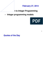 Integer Programming