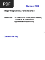 Integer Programming Part 2