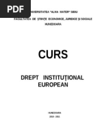 Curs Drept Institutional European