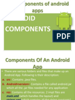 ANDROID COMPONENTS AND APPS COPMONENTS