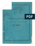Inventaire Du Mobilier de L'école de Saucède - de 1860 À 1878