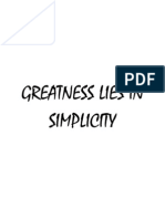 Greatness Lies in Simplicity