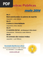 Palestras públicas maio 2014
