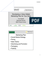 Developing a Value Added
Marketing Plan for Your Dairy