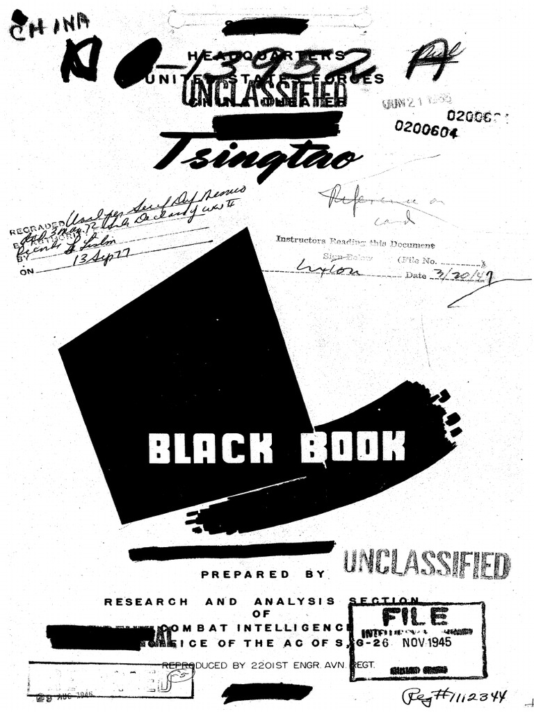 Tsingtao Black Book | PDF | Wharf | Militia