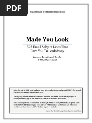 Email Subject Lines 