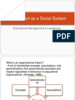 The School As A Social System