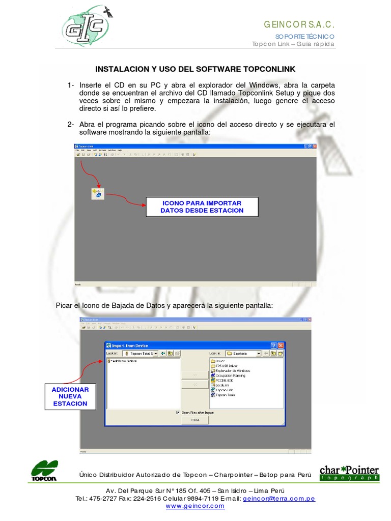 Guia rapida de uso topcon link pdf correo electr nico archivo de