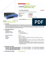 Wireless-G Router (WRT54GL-AS) : Product Information
