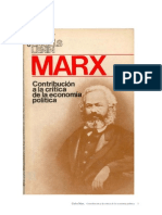 Marx - Contribucin a La Crtica de La Economa Poltica