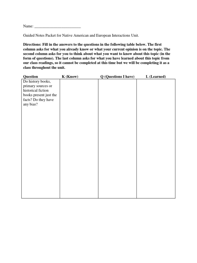 Icp Notes Packet | PDF | Social Science | Language Arts & Discipline